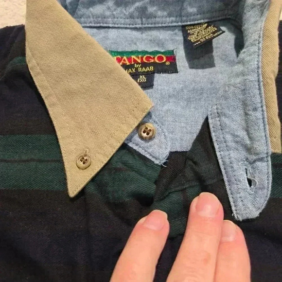 Tango by Max Raab Men's XL Long Sleeve Casual Button-down Plaid Flannel Shirt - Picture 3 of 16